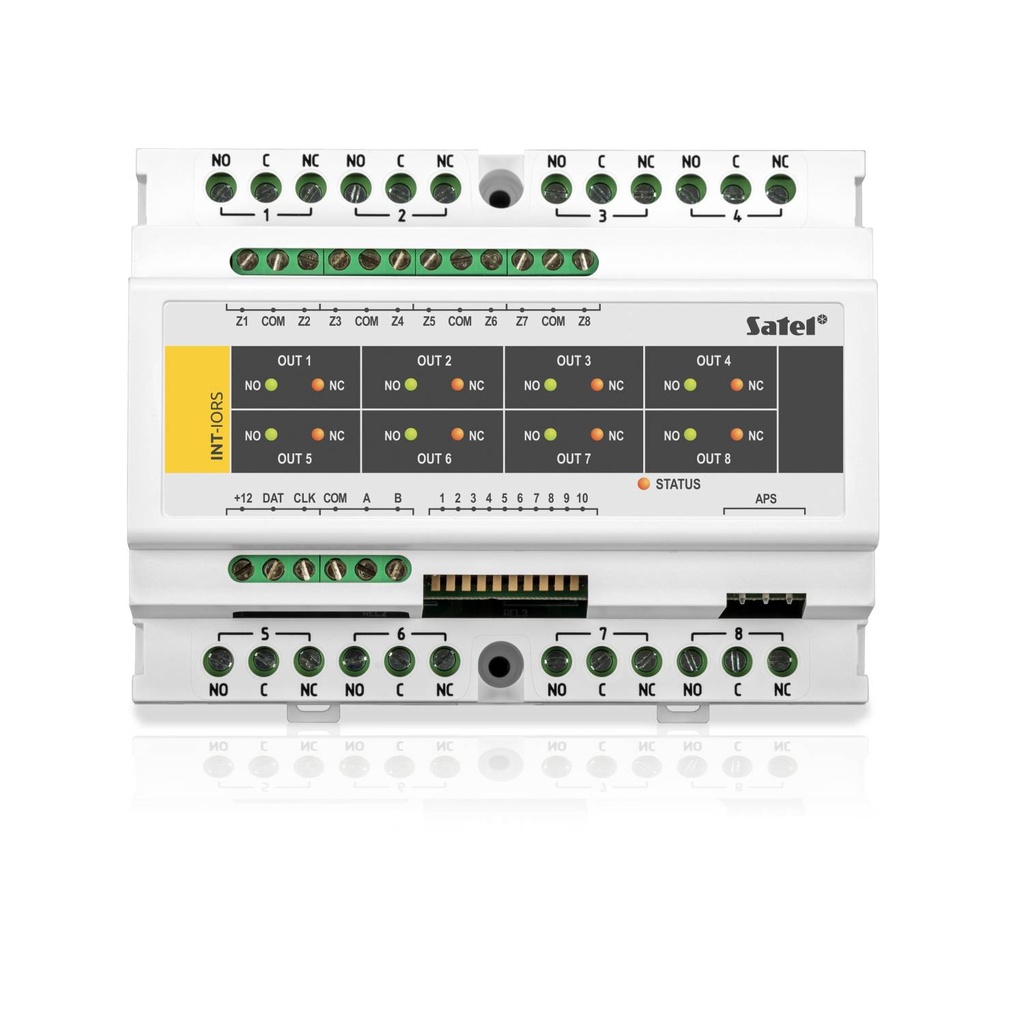 ZONE AND OUTPUT EXPANSION MODULE WITH DIN RAIL