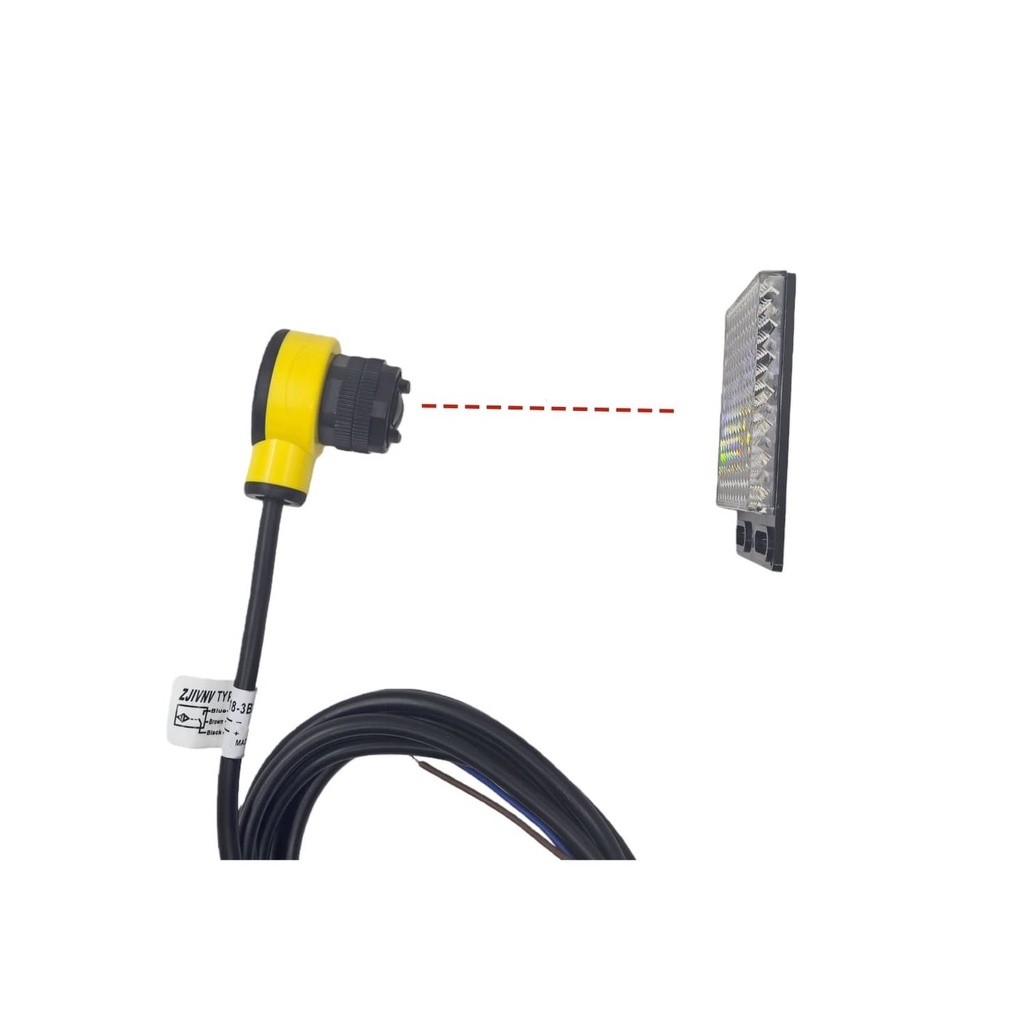 SENSOR FOTOELECTRICO DE 3 HILOS 2M NPN NC M18