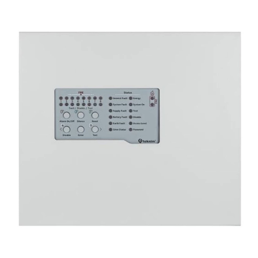 [TFP-4408] CENTRAL DE INCENDIO CONVENCIONAL DE 8 ZONAS, CAIXA METALICA