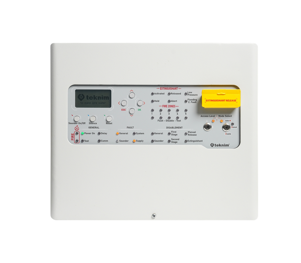 [TEP-4300] CENTRAL CONVENCIONAL DE EXTINÇÃO DE INCÊNDIO, 5 ZONAS